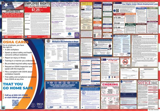 Illinois Labor Law Posters State & Federal Combo