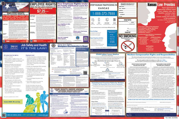 Kansas Labor Law Posters State and Federal Combo