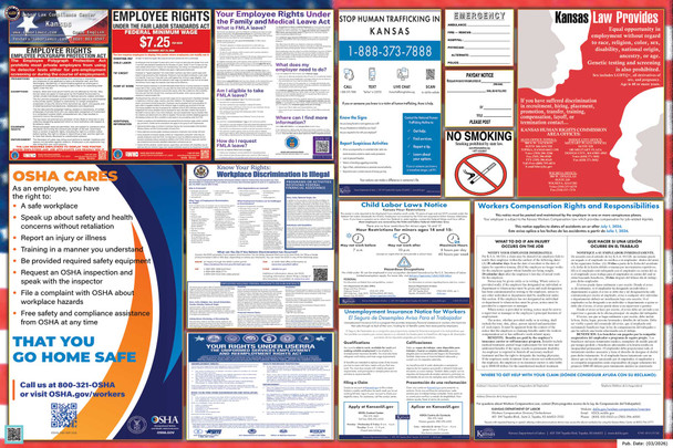 Kansas Labor Law Posters State and Federal Combo