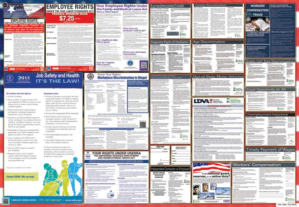 Louisiana Labor Law Posters State and Federal Combo