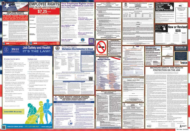 Michigan Labor Law Posters State and Federal Combo