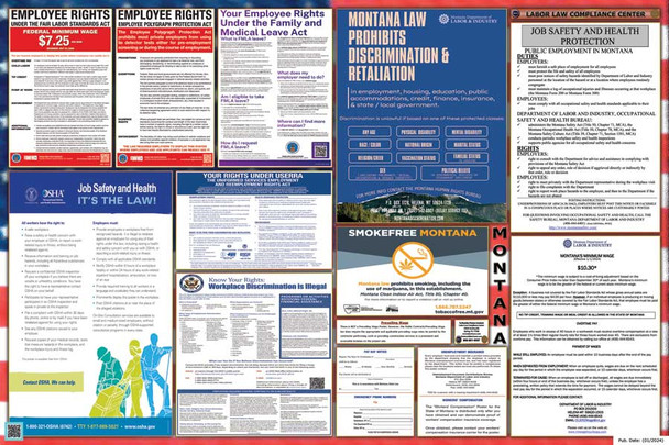 Montana Labor Law Posters State and Federal Combo