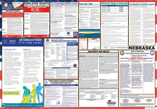 Nebraska Labor Law Posters State and Federal Combo