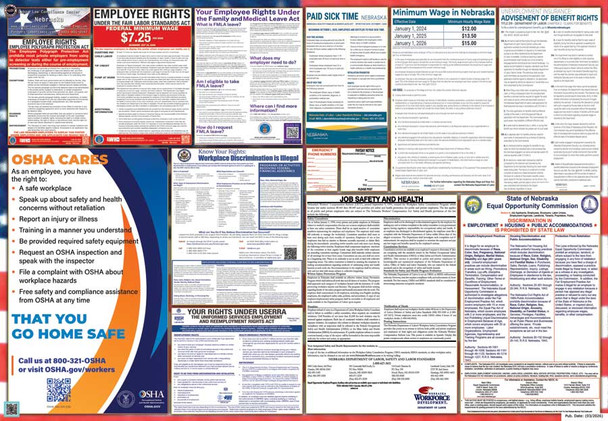 Nebraska Labor Law Posters State and Federal Combo