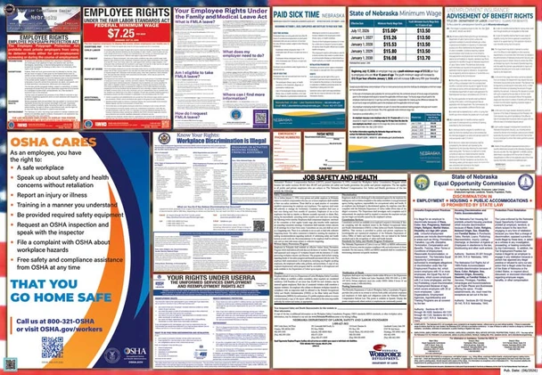 Nebraska Labor Law Posters State and Federal Combo
