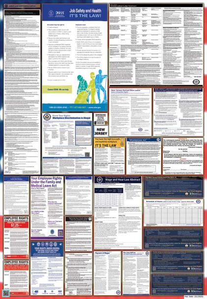 New Jersey Labor Law Posters State and Federal Combo
