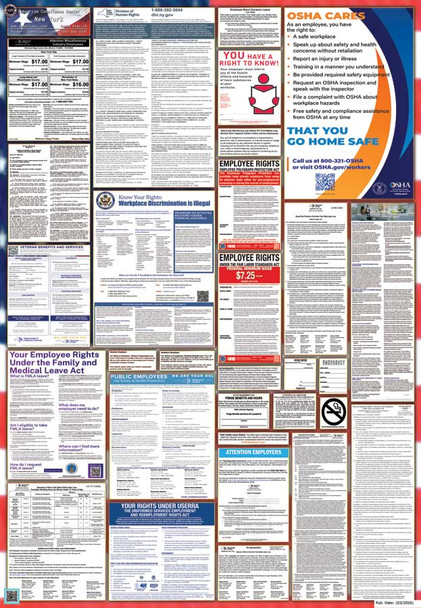 New York Labor Law Posters State and Federal Combo