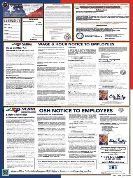 North Carolina State Labor Law Posters