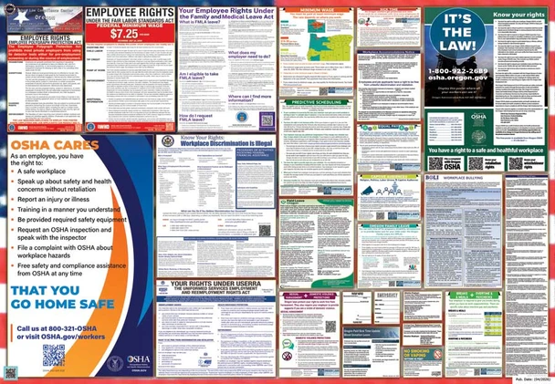 Oregon Labor Law Posters State and Federal Combo