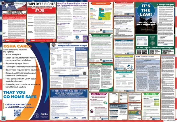 Oregon Labor Law Posters State and Federal Combo
