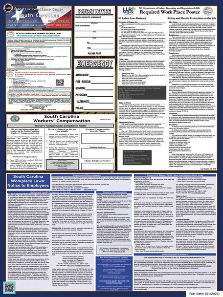 South Carolina State Labor Law Posters