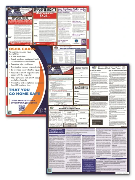 South Carolina State and Federal Poster Set