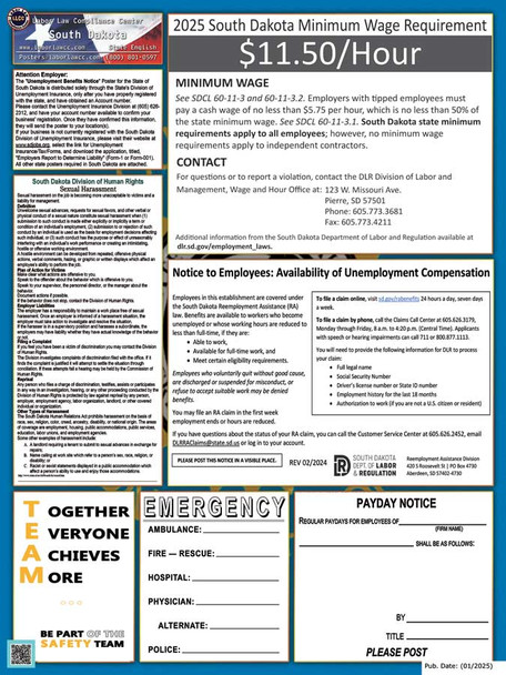 South Dakota State Labor Law Posters South Dakota State Labor Law Posters