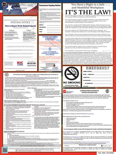 Tennessee State Labor Law Posters