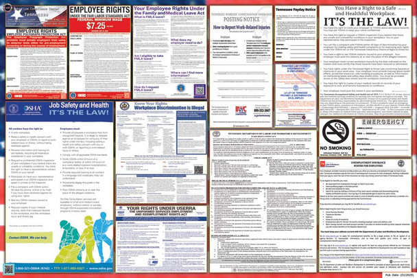 Tennessee Labor Law Posters State and Federal Combo