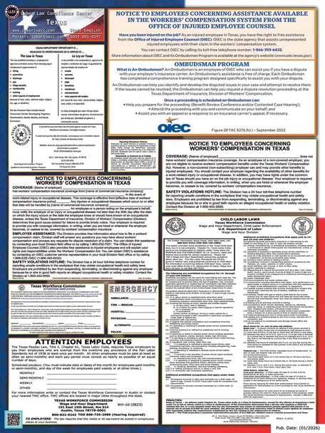 Texas State Labor Law Posters