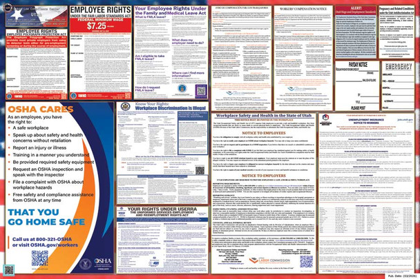 Utah Labor Law Posters State and Federal Combo