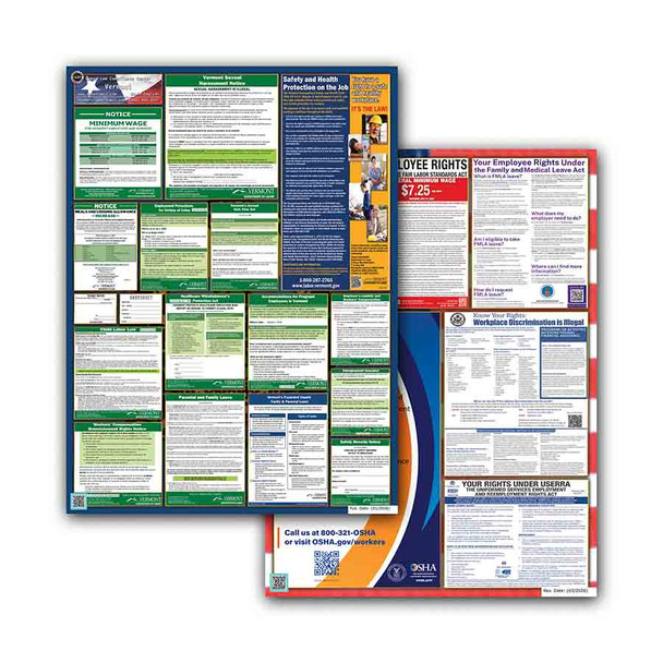 Vermont State and Federal Poster Set