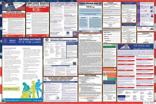 Virginia Labor Law Posters State and Federal Combo
