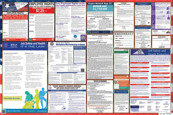 Virginia Labor Law Posters State and Federal Combo