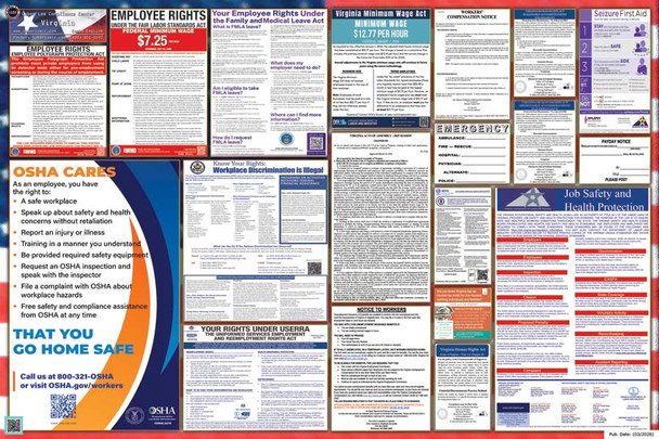 Virginia Labor Law Posters State and Federal Combo