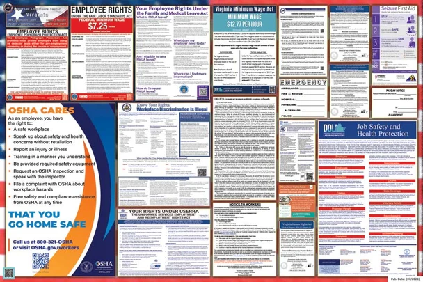 Virginia Labor Law Posters State and Federal Combo