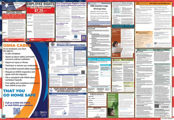Washington Labor Law Posters State and Federal Combo