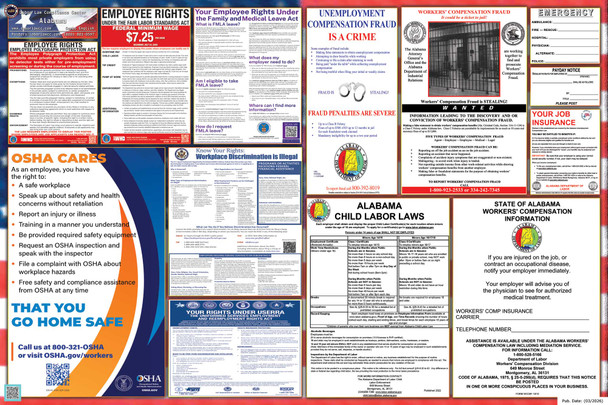 Alabama Labor Law Posters State and Federal Combo
