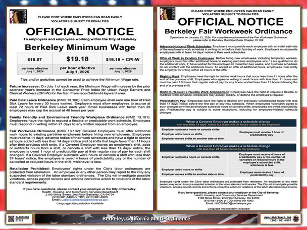Berkeley, California Minimum Wage Supplement