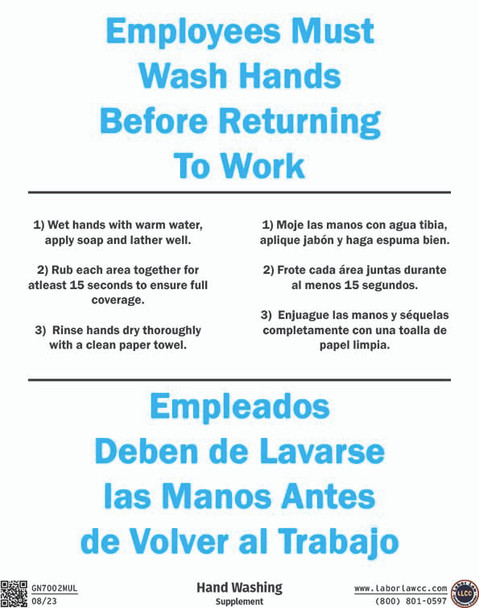 Hand Washing Safety Poster