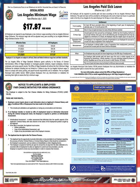 Los Angeles, (CITY) California Complete City Supplemental Poster