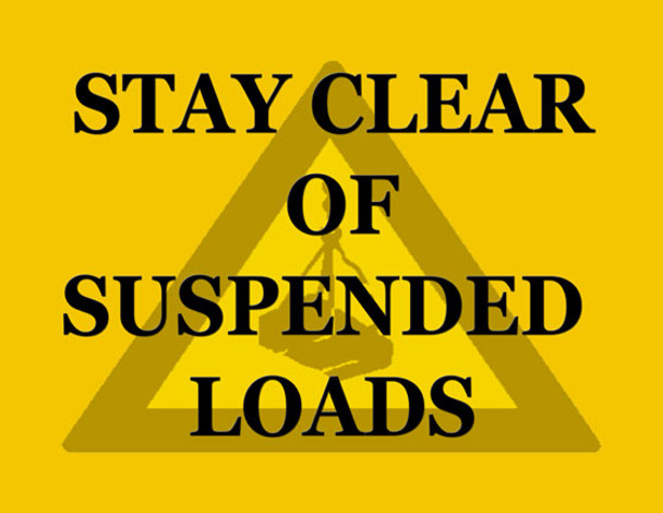 Stay Clear of Suspended Loads Safety Poster