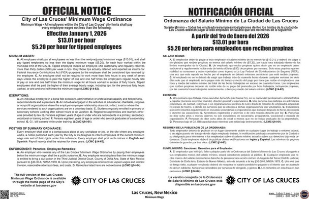 Las Cruces, New Mexico Minimum Wage Ordinance