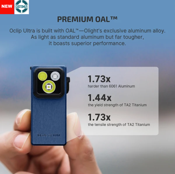 OLIGHT Oclip Ultra Clip-On EDC Light with Flood, Spot, and UV