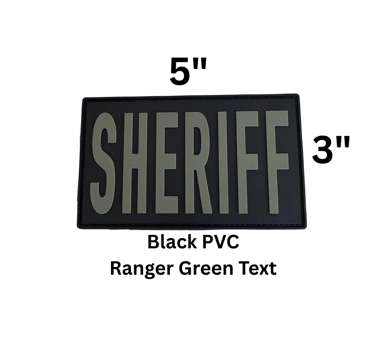 PVC Sheriff 3 x 5 Ranger Green on Black | Blaze Defense Systems