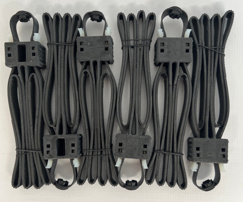 Cobra Cuff disposable restraints — six pack front view, black