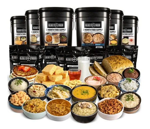 Emergency Food Supply 3 Month Kit - side profile view