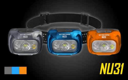 NITECORE NU31 550 Lumen LED Rechargeable Headlamp - field or mounted view