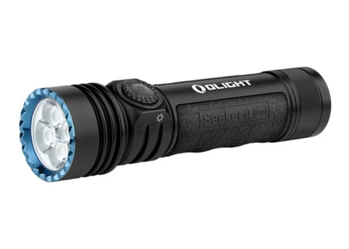 OLIGHT Seeker 4 Pro High Power Flashlight - side profile view