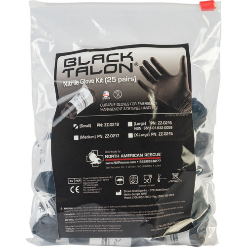 Black Talon Ultimate Nitrile Emergency Exam Gloves - detail view