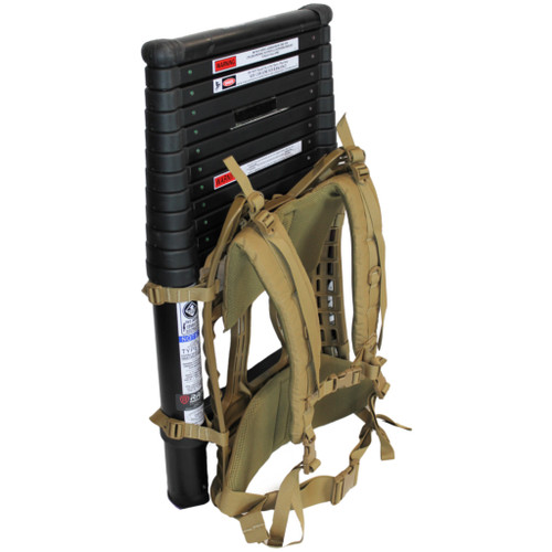 Telescopic Tactical Ladder 16′ Reach — 12.5′ Extension - detail view