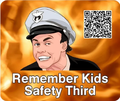 Remember Kids Safety Third Decal - main product image