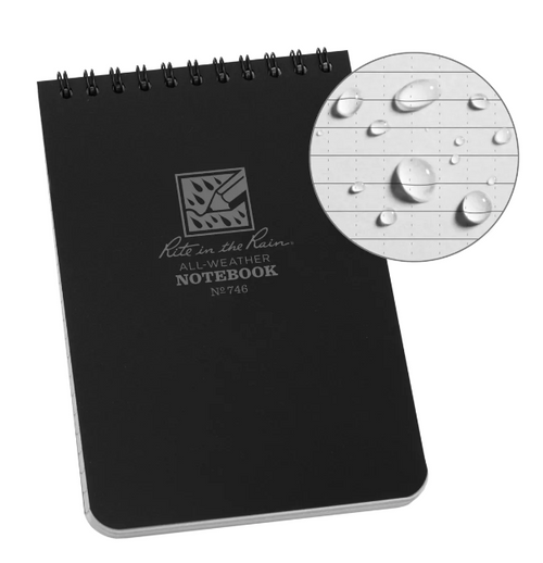 Rite in the Rain Top Spiral Notebook (4 "x 6 ") - angled product view