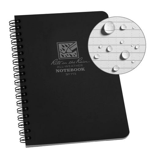Rite in the Rain Side Spiral Notebook (4.625" x 7") - detail view