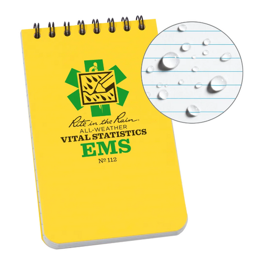Rite in the Rain EMS Vital Stats Notebook (3"x 5") - side profile view
