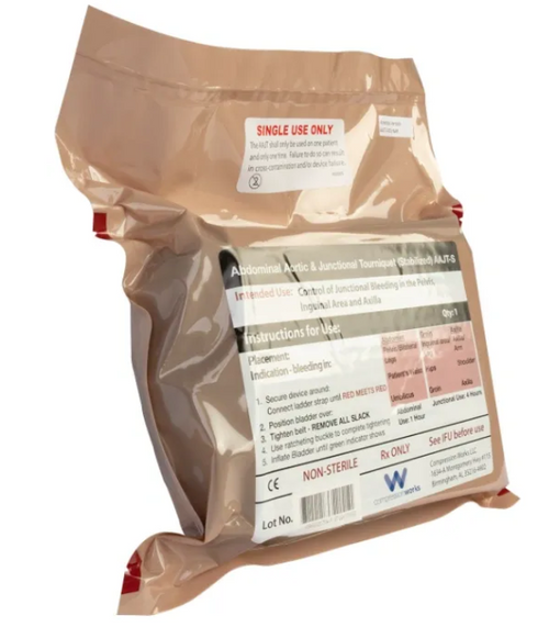 Abdominal Aortic & Junctional Tourniquet - Stabilized (AAJT-S) - close-up detail