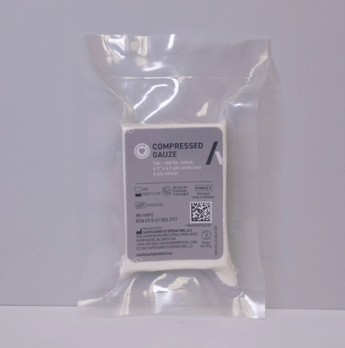 Compressed Gauze - angled product view