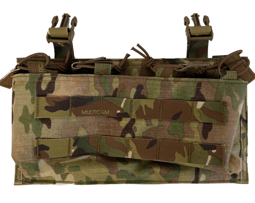 Quad M4 Swiftclip Placard - Multicam - side profile view