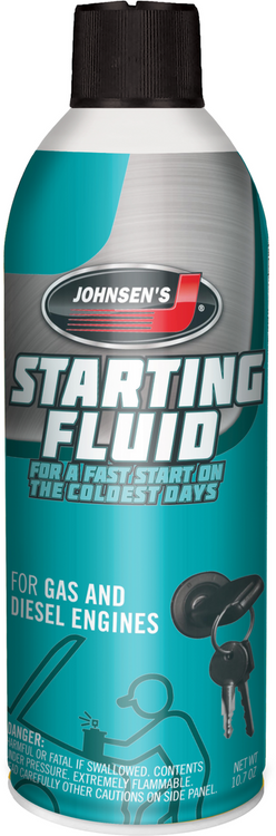 mower only starts with starting fluid