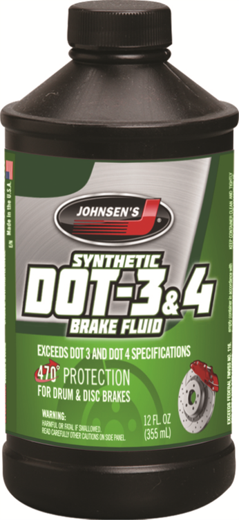 Johnsen's DOT 4 Brake Fluid, 12 oz